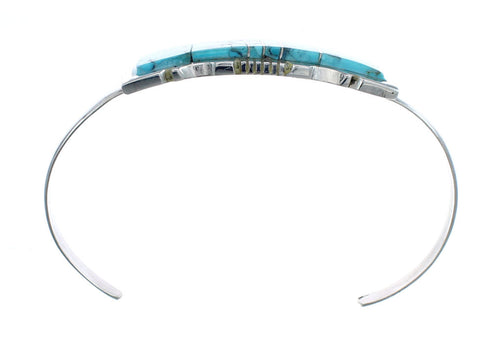 Sterling Silver Navajo Indian Turquoise Cuff Bracelet AX127667